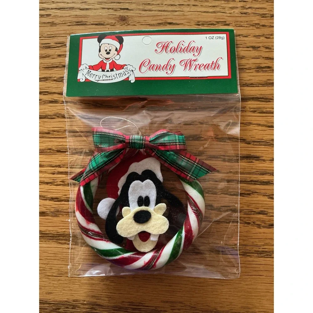 Disney Holiday Candy Wreath Ornament Set 5 Mickey Minnie Pluto Goofy Donald16226